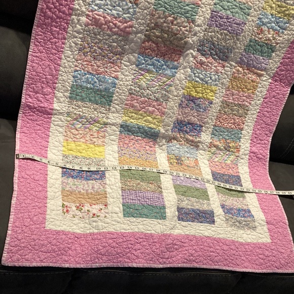 Handmade super sweet PINK PATCHWORK QUILT - Picture 7 of 13
